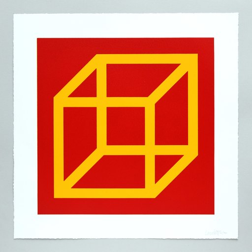 Sol LEWITT - Print-Multiple - Open Cube in Color on Color Plate 10