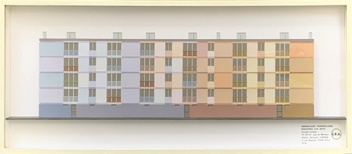 Bernard LASSUS - Sculpture-Volume - Etude de coloration pour un ensemble d'habitations