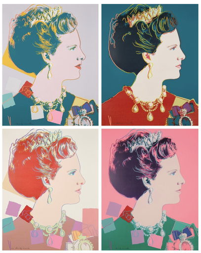 Andy WARHOL - Stampa-Multiplo - Queen Margrethe II of Denmark (FS II.342-345) (Royal Edition
