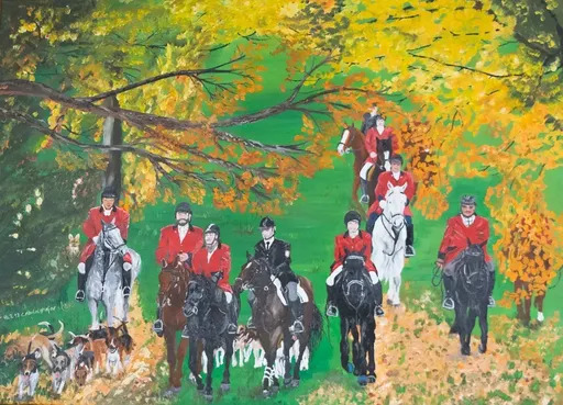 Claudia LUTHI - Painting - Hunting Scene