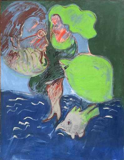 Tano FESTA - Gemälde - Il professore e la sirena