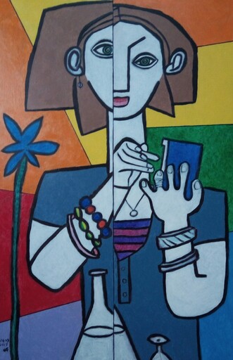 Harry BARTLETT FENNEY - Painting - la serveuse (the waitress) 1