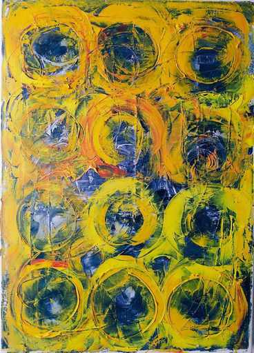 Sofia BELTADZE - Painting - Golden Epochs: The Vibrant Wheel of Life