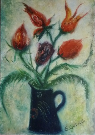 Edouard Joseph GOERG - Painting - Les Tulipes perroquets