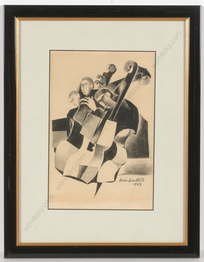 Boris DEUTSCH - Disegno Acquarello - "Trio", drawing, 1929