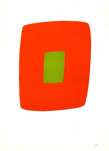 艾尔斯沃茲‧凱利 - 版画 - Orange with Green