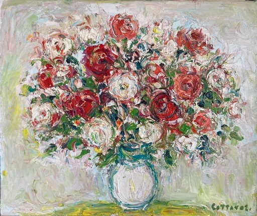 André COTTAVOZ - Peinture - Les Roses