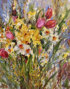 Diana MALIVANI - Peinture - Spring Flowers