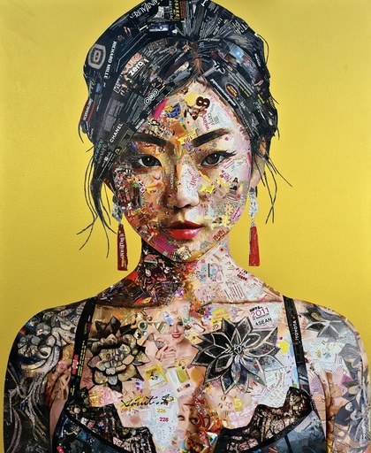 VIRUT P. - Painting - Asian tattoo gal