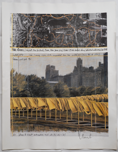 CHRISTO - Druckgrafik-Multiple - The Gates project for Central park New York