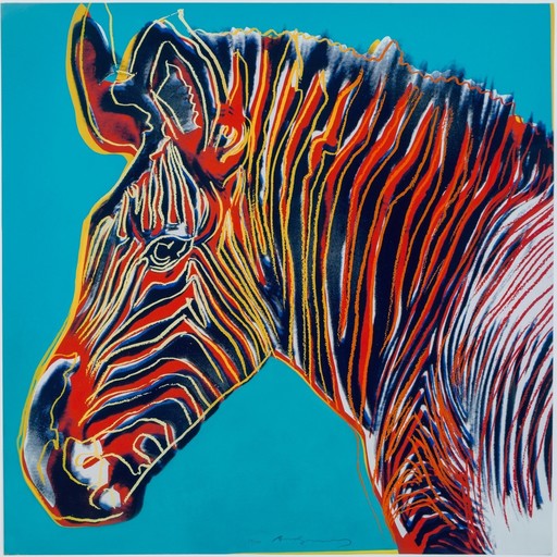 安迪·沃霍尔 - 版画 - Grevy's Zebra, from Endangered Species F&S II.300