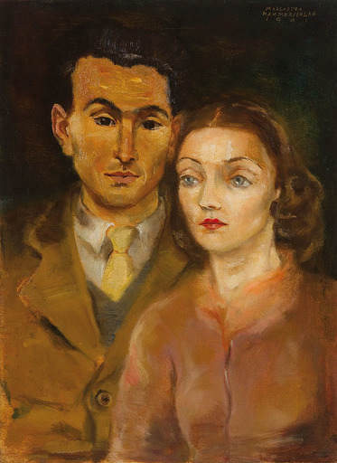 Margarethe HAMMERSCHLAG - Painting - Joan Gili I Serra mit Ehefrau