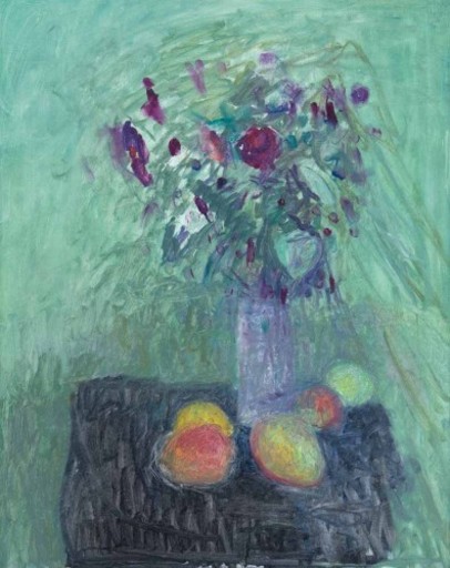 Jacques TRUPHEMUS - Painting - Ma table fleurie. Le Vigan