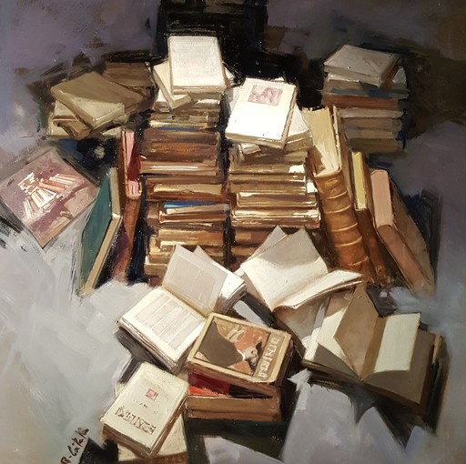 Rafael CATALA ALCON - Pittura - Pila de llibres