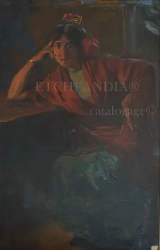 Ulpiano CHECA Y SANZ - Painting - Cantaora - chanteuse -Paris 1900
