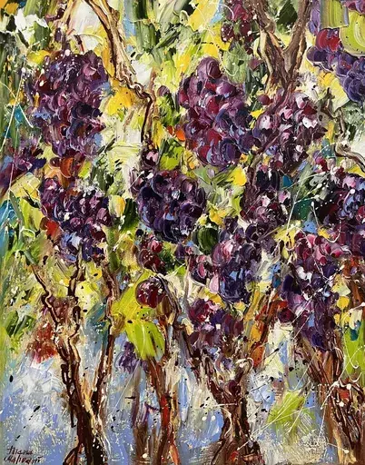 Diana MALIVANI - Painting - Grapes