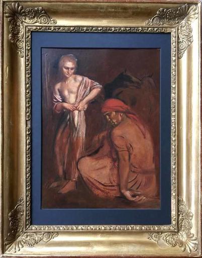Théodore CHASSÉRIAU - Painting - The merchant of Venice : Antonio & Shylock