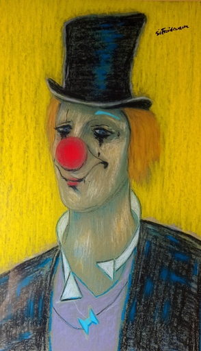 Gil FROIDEVAUX - Drawing-Watercolor - Clown 