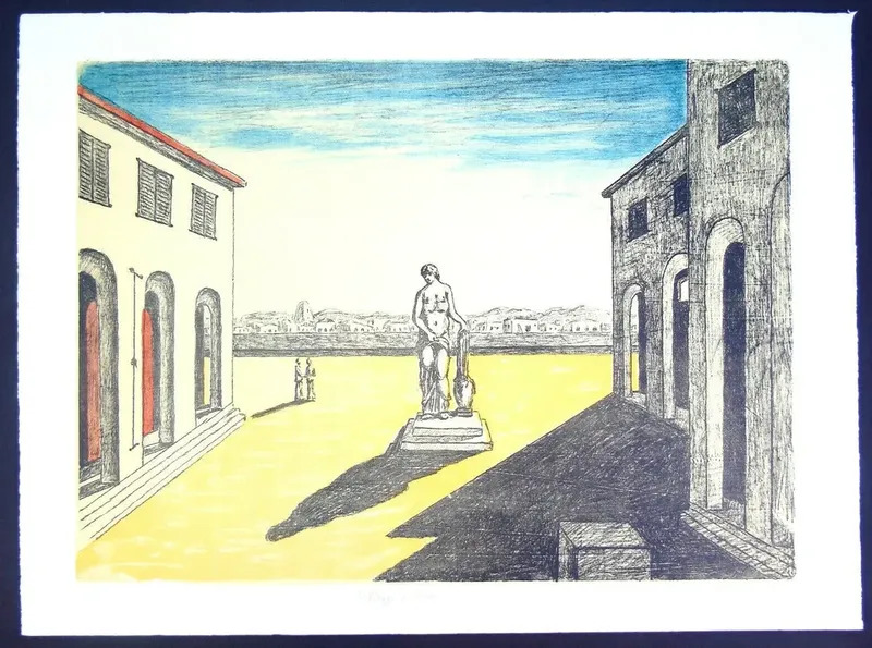 Piazza D Italia Con Efebo By Giorgio De Chirico Buy Art Online