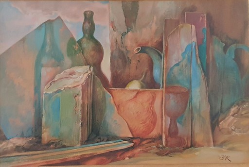 Samuel BAK - Dessin-Aquarelle - Surrealist composition