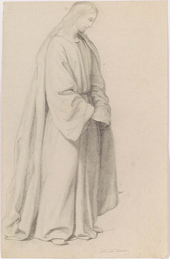Cecil VAN HAANEN - Disegno Acquarello - "Jesus Christ", late 19th Century