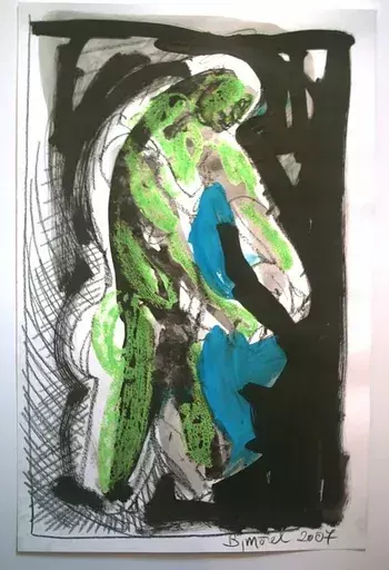 Bernard MOREL - Zeichnung Aquarell - DESSIN