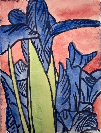 Hubert SCHMALIX - Zeichnung Aquarell - Flowers