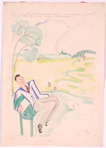 Lucia BUCHTA - Zeichnung Aquarell - "Spring Dreams", Watercolor, 1930s