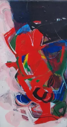 Pierre FULCRAND - Painting - Abstrait rouge
