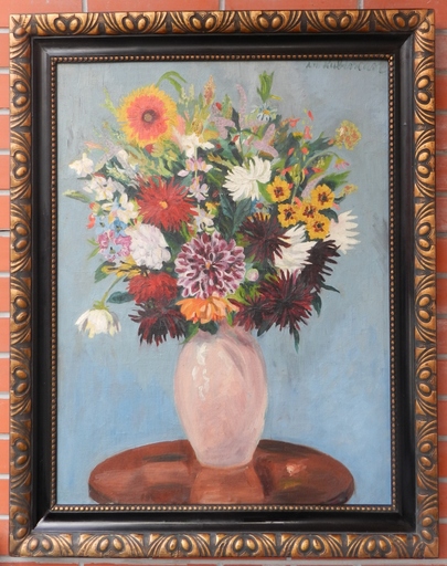 Arnold Peter WEISZ-KUBÍNČAN - Gemälde - Bouquet of flowers in a vase