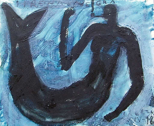 Jorge CABEZAS - Painting - sirena negra
