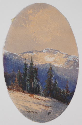 Heinrich VON WERTHEIM - 水彩作品 - Rax Alps by Heinrich Wertheim (1875-1945), Watercolor