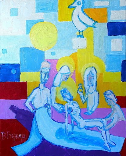 Bernard PINEAU - Peinture - H254F25 Jésus embaumé