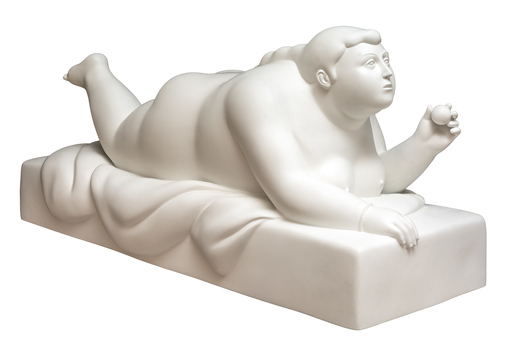 Fernando BOTERO - Sculpture-Volume - Donna sdraiata con pallina
