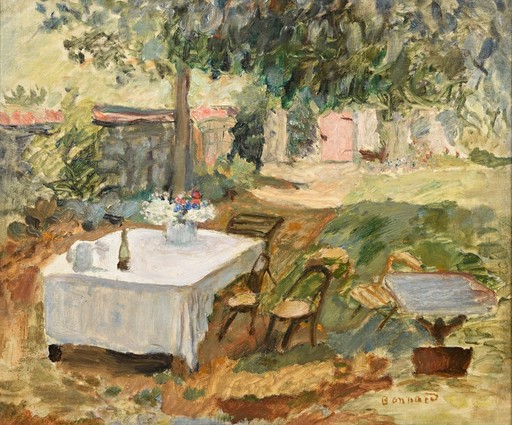 皮埃尔•勃纳尔 - 绘画 - Table dans un jardin