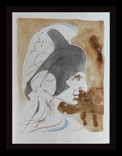 Salvador DALI - Print-Multiple - Homage a Leonardo Condottiere 
