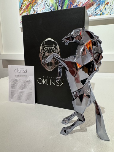 Richard ORLINSKI - Skulptur Volumen - Horse spirit (pearl grey edition)