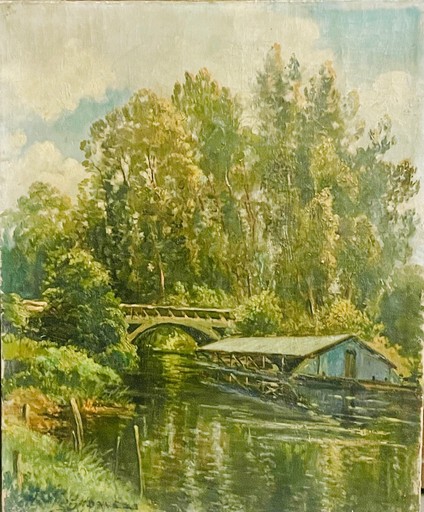 Victor Mihailovich VASNETSOV - Gemälde - pont et rivière