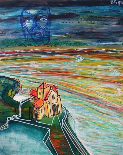 Bernard PINEAU - Painting - H122 Radegonde