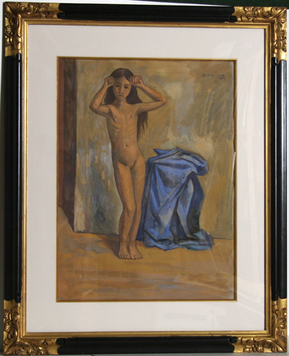 Raúl ANGUIANO VALADEZ - Painting - La Nina Desnuda