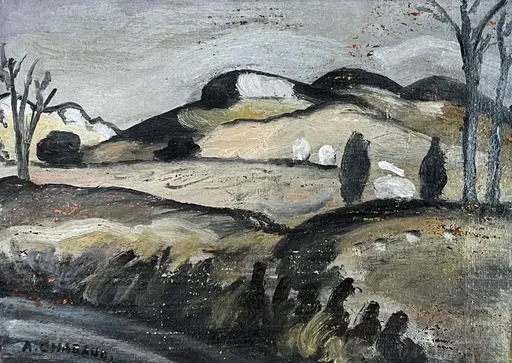 Auguste CHABAUD - Peinture - Paysage de Provence