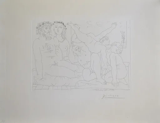 Pablo PICASSO - Estampe-Multiple - Famille de Saltimbanques (B163 Vollard)