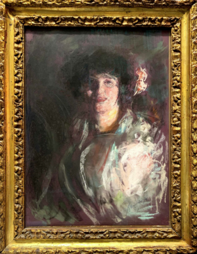 Antonio MANCINI - Gemälde - Ritratto femminile 