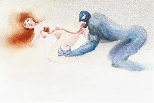Anna BUKHAREVA - 水彩作品 - You Touched My Heart