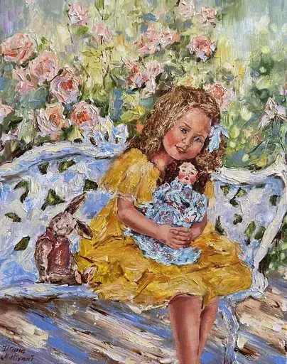 Diana MALIVANI - Painting - Dans le jardin