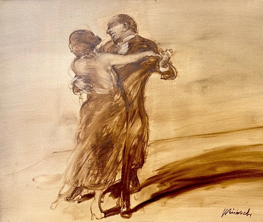 Claude WEISBUCH - Painting - Le tango 