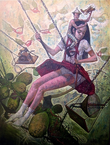 Victor HUERTA BATISTA - Painting - Alice in Wonderland (Alicia)