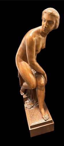 Auguste GUÉNOT - Sculpture-Volume - Jeune fille au bain 