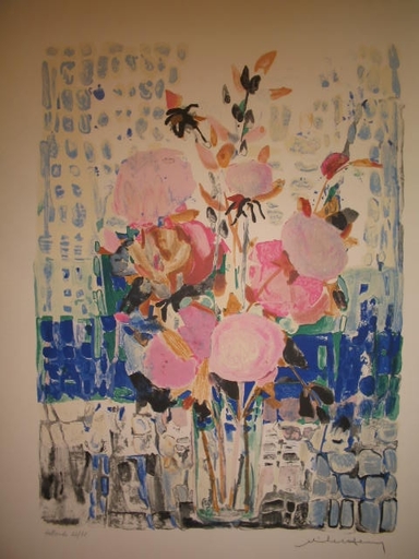 MICHEL-HENRY - Druckgrafik-Multiple - Fleurs dans un vase,1970.