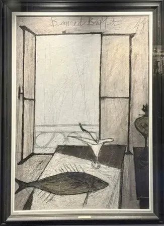 Nature Morte Fenêtre et Poisson by | Bernard BUFFET | buy art